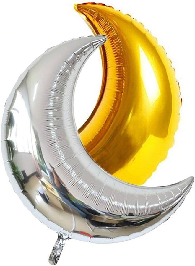 SOI Moon Star Balloons For Decoration | Balloons For Decoration | Moon Foil Balloons For Decoration | Party Balloons For Decoration (Moon Decoration Items) - Image 1